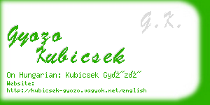 gyozo kubicsek business card